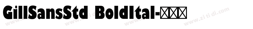 GillSansStd BoldItal字体转换